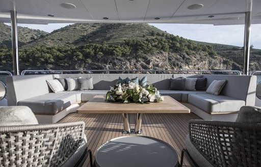 beautiful open seating onboard the Berco Voyager 