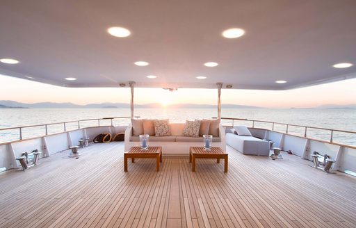 Exterior deck space onboard charter yacht BELLA STELLA