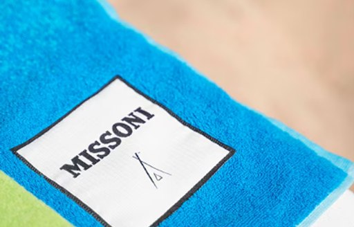 Nikki Beach Costa Smeralda towel with Missoni emblem