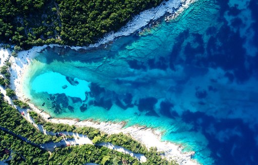 Blue seas and beaches in the Caribbean