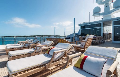 Charter yacht IRON BLONDE sun loungers