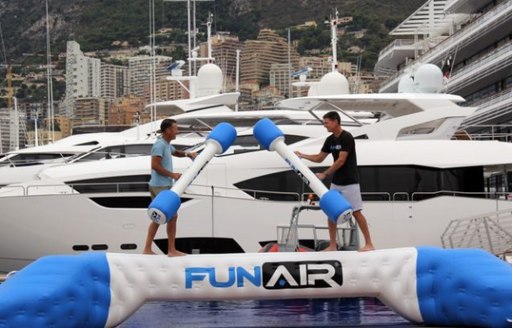 FunAir launch new inflatable water toy Yacht Joust at the Monaco Yacht Show