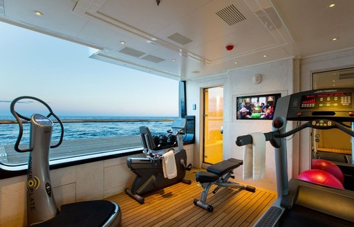 Gym onboard MY Lioness V