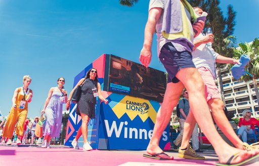 Visitors milling at the Cannes Lions 