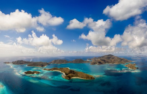 bvi island chain bird's eye view