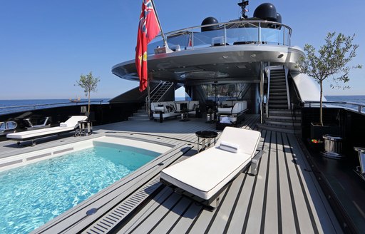 pool on luxury yacht okto