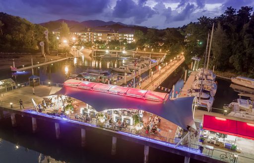 Party at marina in Thailand