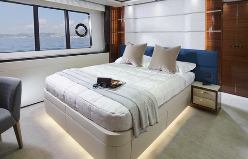 sophisticated master suite on board luxury yacht KOHUBA 