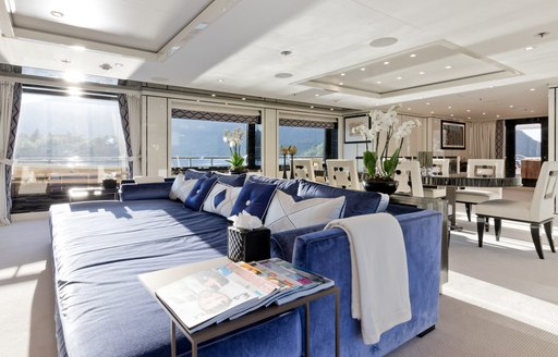 Main salon onboard MY Lili