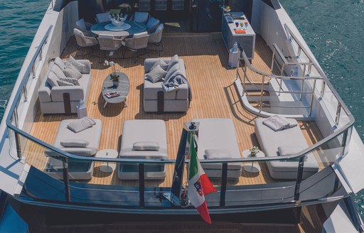 aft decks on luxury superyacht MA by Overmarine