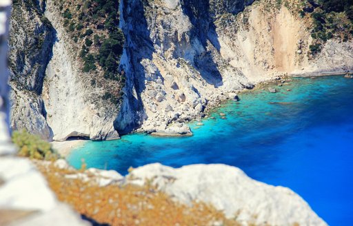 Myrtos beach cliffs