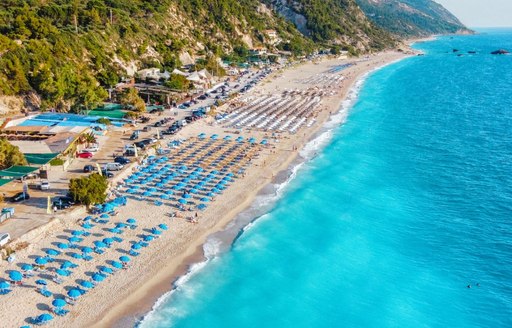 Kathisma Beach Lefkada aerial view