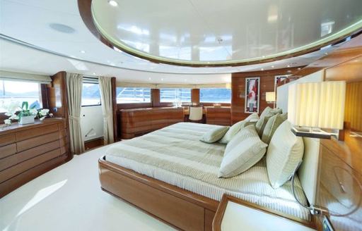 Master suite onboard MY Harmony III