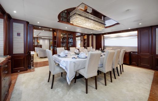 Charter yacht AKIRA ONE interior dining room