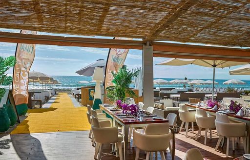 Ibiza - Tanit Beach Club beach dining area