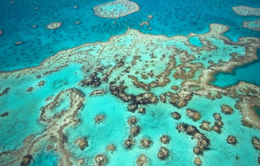 Great barrier reef aerial view