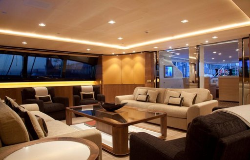 Lounge area on board FIDELIS