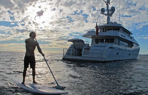 Paddle Boarding at sunset