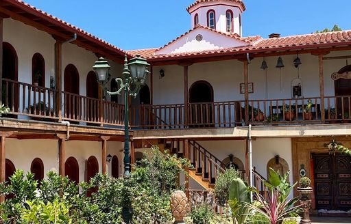 Faneromeni Monastery Lefkada courtyard