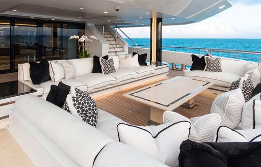 superyacht north star's outdoor seating area