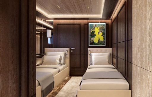 Twin cabin onboard charter yacht RAJA² 