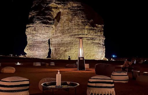 Saudi Arabia - Elephant Rock night lounge area