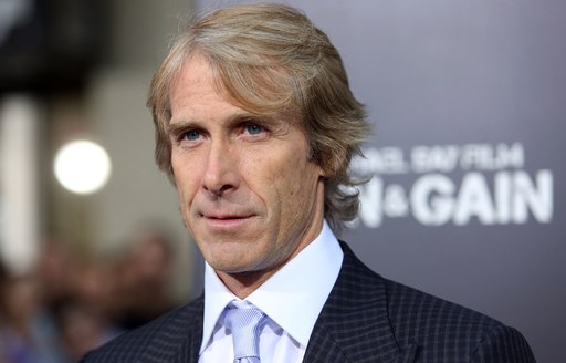 Director and producer Michael Bay in foreground, ahead of debut of Underground 6