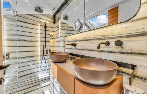 En suite facility onboard superyacht charter NOTYNOG