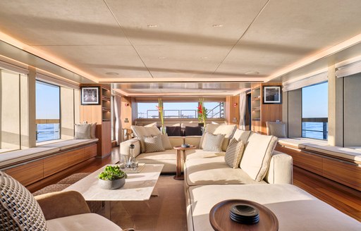 Large windows allow plenty of light into lounge area 