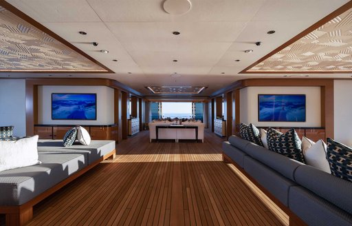 main salon on benetti motor yacht lana