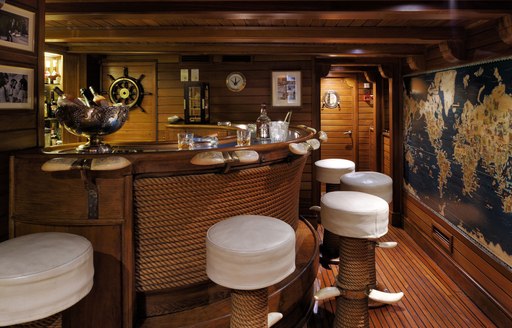 iconic bar onboard superyacht christina o