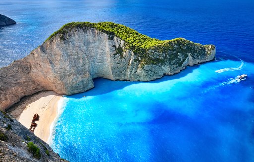 Shipwreck beach in Zakynthos, Greece