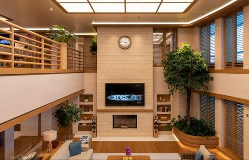Superyacht HADAR double atrium interior
