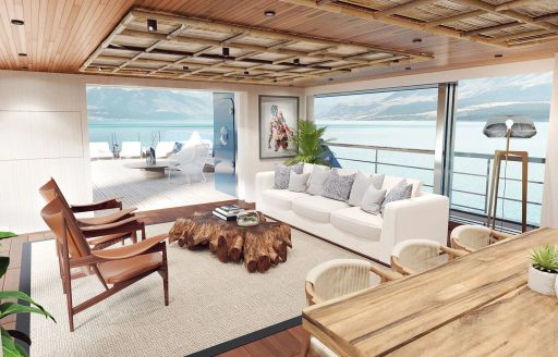 Interiors onboard charter yacht KING BENJI