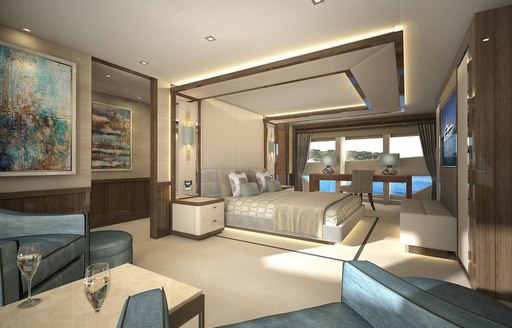 Master cabin onboard MY Princess AVK