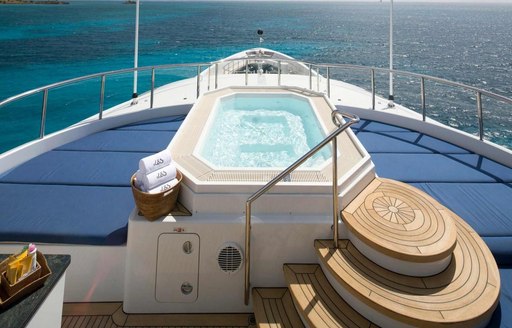 The Jacuzzi featured on board luxury yacht ELYSIAN