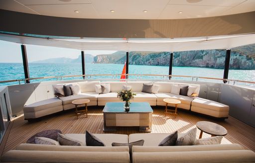Superyacht charter AFTER YOU exterior seating area