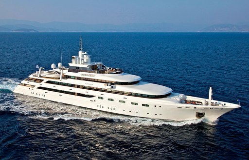 O'Mega superyacht cruising in waters