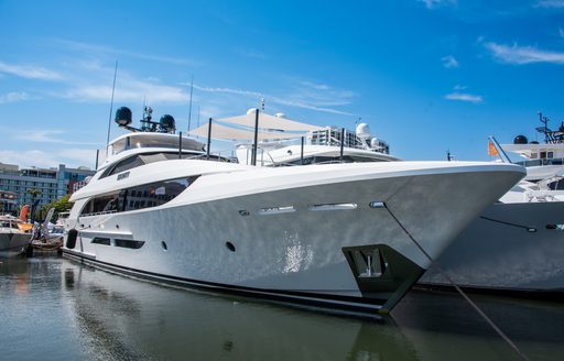 Superyacht berthed at Palm Beach International Boat Show (PBIBS)