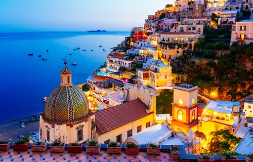 Positano in the Amalfi Coast at night