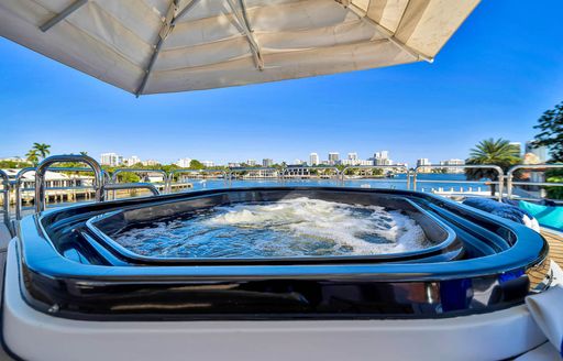 Charter yacht SEASCAPE V deck Jacuzzi