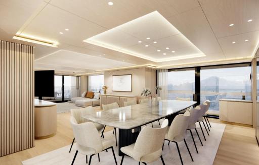 Charter yacht LULUS dining area
