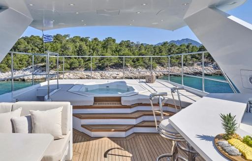 Charter yacht BLUE SYMPHONIE exterior seating area