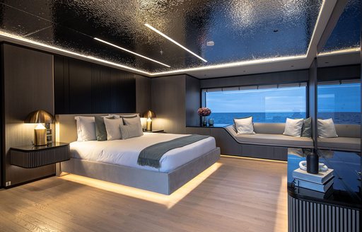 Charter yacht LOEWE master cabin with central berth