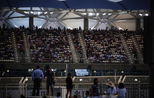 Stands filling up during 2013 Abu Dhabi Grand Prix