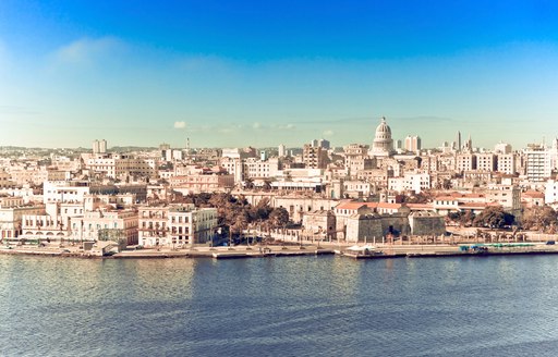 Old city of Havana through the bay 