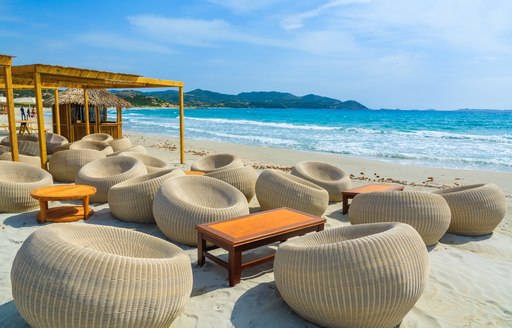 Beach club nest chairs in Italy