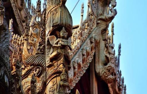 Myanmar - Shwenandaw Buddhist Temple carvings