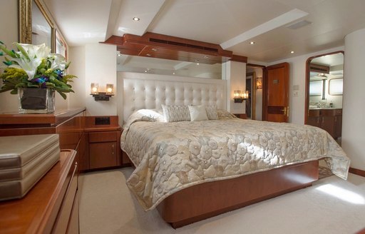 Superyacht SUNSHINE's newly decorated Master suite