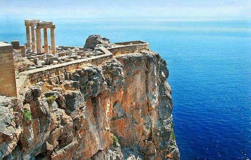 Lindos Acropolis Rhodes cliff